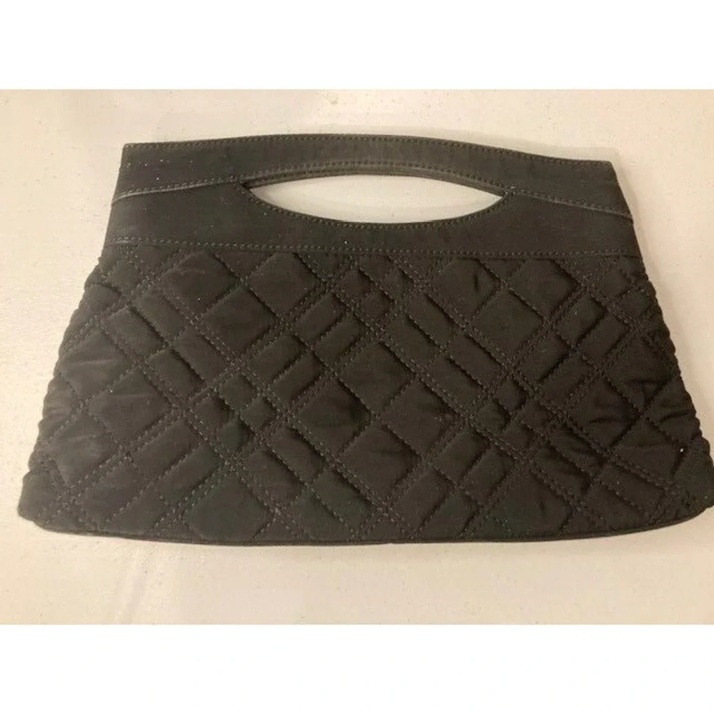 Vera Bradley Quilted Hand Held Purse Clutch Coffee Black with Zebra Print Lining